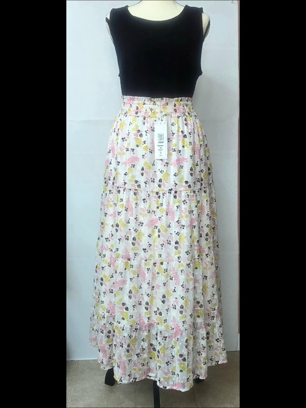 NWT PER UNA Maxi Skirt Size 16‎ Tiered – Boho Cottagecore Summer
